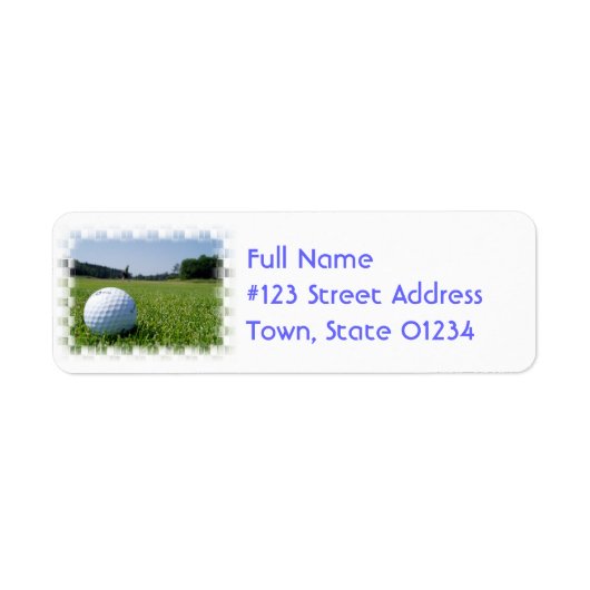 Golf Fairway Mailing Label (Voorkant)