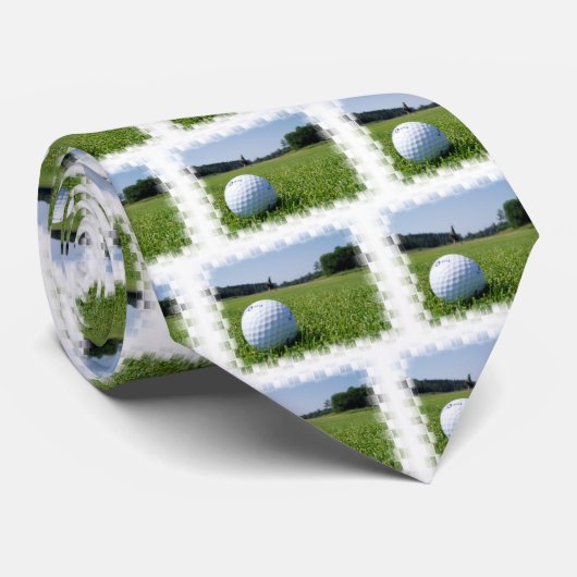 Golf Fairway Mannen Necktie Stropdas (Opgerold)