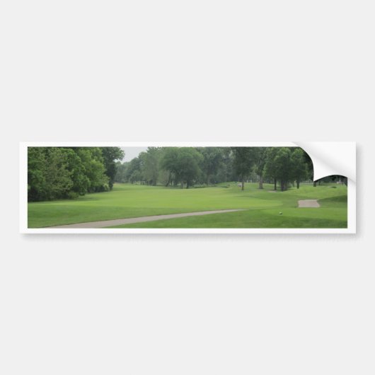 Golf Fairway Print Bumpersticker (Voorkant)