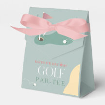 Golf Fairway Roze Vlag Boog Meisjes Verjaardag Par