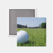 Golf Fairway Square Magnet (Voorkant / Achterkant)