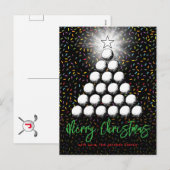 Golf Familie Kerstmis Ontwerp Feestdagenkaart (Voorkant / Achterkant)