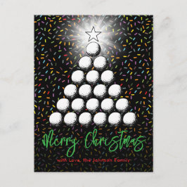 Golf Familie Kerstmis Ontwerp Feestdagenkaart