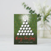 Golf Familie Kerstontwerp Feestdagenkaart (Staand voorkant)