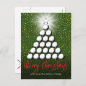 Golf Familie Kerstontwerp Feestdagenkaart (Voorkant / Achterkant)
