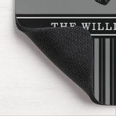 Golf Family Monogram Charcoal Gift for Dad Muismat (Hoek)