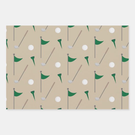 Golf Fan Gift, Golfende Gift, Sportlintpatroon Inpakpapier Vel (Voorkant)