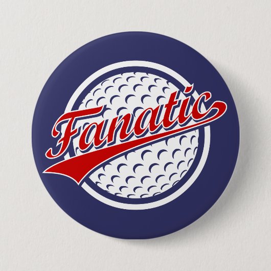 Golf Fanatic Ronde Button 7,6 Cm (Voorkant)