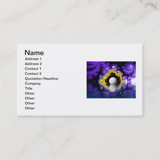 Golf Fantasy Visitekaartje (Voorkant)