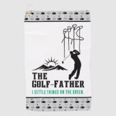 Golf-Father - Vestig dingen op het groen Golfhanddoek (Voorkant)