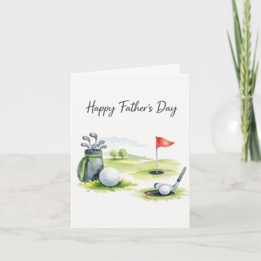 Golf Father's Day Card for Father & Husband Kaart (Voorkant)