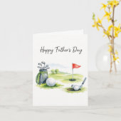 Golf Father's Day Card for Father & Husband Kaart (Gele Bloem)