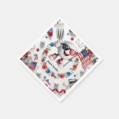 Golf Feest Amerikaanse 4 juli Servet (Hoek)