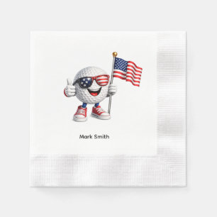 Golf Feest Amerikaanse 4 juli Servet