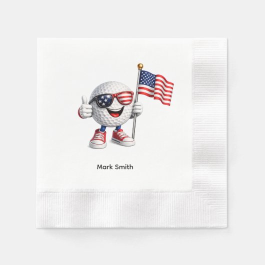 Golf Feest Amerikaanse 4 juli Servet (Voorkant)