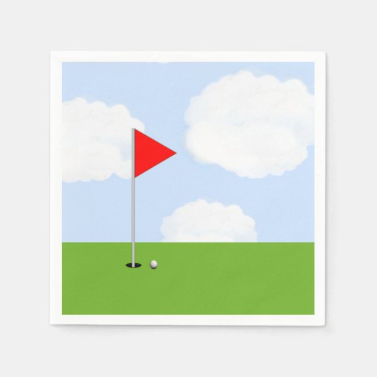 Golf feest papieren servetten (Voorkant)