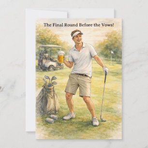 Golf Feest voor de Vrijgezel Kaart