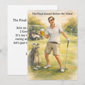 Golf Feest voor de Vrijgezel Kaart (Voorkant / Achterkant)
