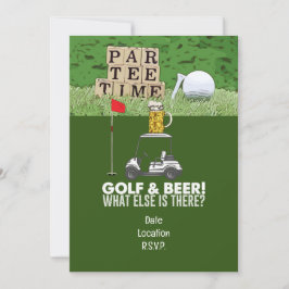 Golf Feestje Golf en Bier Grappige Uitdrukking voo Kaart