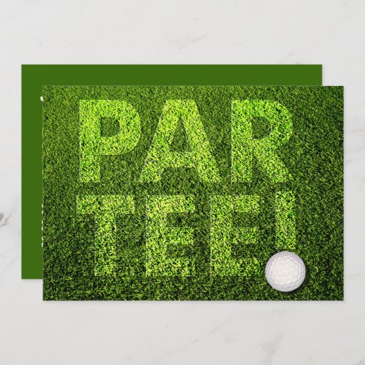 Golf Feestje Kaart (Voorkant / Achterkant)