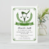 Golf Feestje Kaart (Staand voorkant)