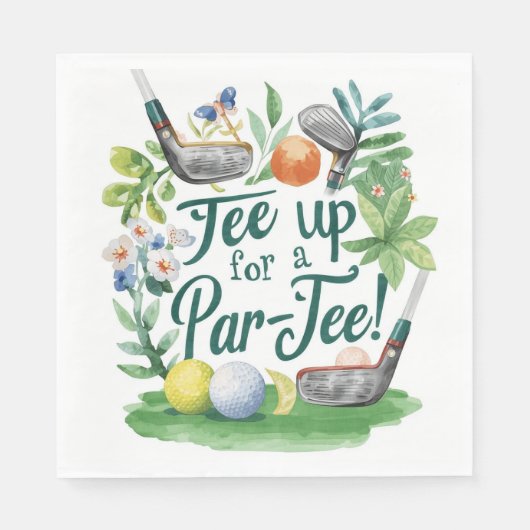 Golf feestje met thema golfer servet (Voorkant)