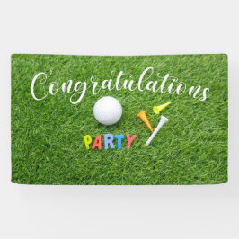Golf felicitaties met woordfeest  spandoek