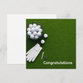 Golf Felicitaties thema voor golfer (Voorkant / Achterkant)