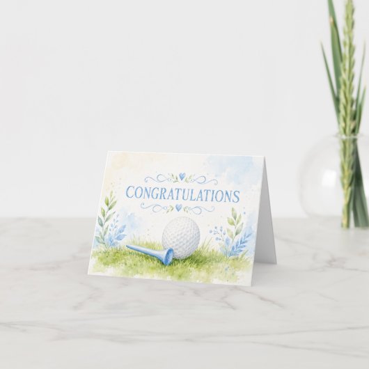 Golf Felicitaties voor Baby Golfer Het is een Jong Kaart (Voorkant)