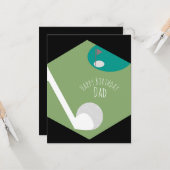 Golf Field Happy Birthday vader opa Kaart (Voorkant / Achterkant in situ)