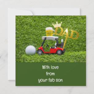 Golf Fijne Vaderdag Kaart