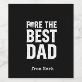 Golf Fijne Vaderdag Voor de Beste Papa Wijn Etiket (Enkel label)