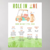 Golf First Birthday Milestone Birthday Poster (Voorkant)