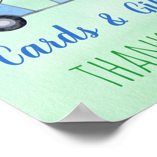 Golf First Birthday Par-t-shirt Kaarten & cadeaubo Poster (Hoek)