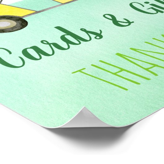 Golf First Birthday Par-t-shirt Kaarten & cadeaubo Poster (Hoek)