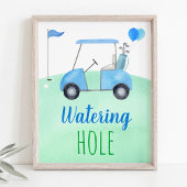 Golf First Birthday Par-t-shirt Watering Hole Sign Poster