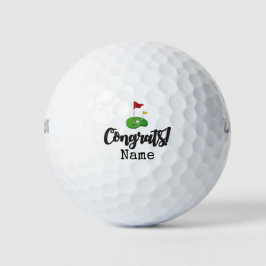 Golf Flag Congrats Gefeliciteerd Golf Balls Golfballen