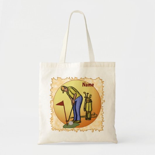 Golf Flag Dad Golfing Tote Bag (Voorkant)