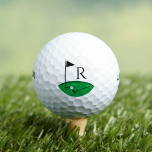 Golf Flag en Club Monogram initiaal Golf Balls Golfballen