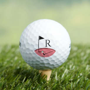 Golf Flag en Club Monogram initiaal Golf Balls Golfballen