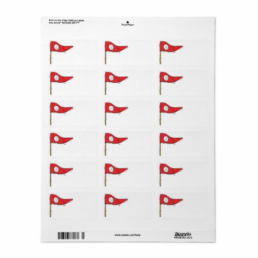 Golf Flag Etiket (Full Sheet)