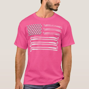 Golf Flag T Golfing Ball Club 4 juli Fathers T-shirt