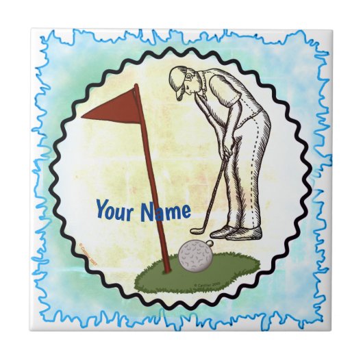 Golf Flag Tegeltje (Voorkant)