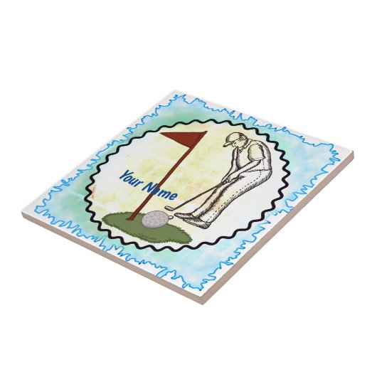 Golf Flag Tegeltje (Zijkant)