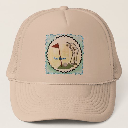 Golf Flag Trucker Pet (Voorkant)