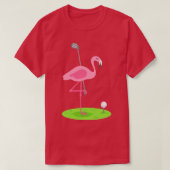 Golf Flamingo Golfing Golfer T-shirt (Design voorkant)