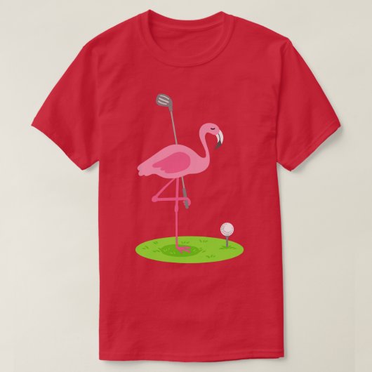 Golf Flamingo Golfing Golfer T-shirt (Design voorkant)