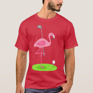 Golf Flamingo Golfing Golfer T-shirt