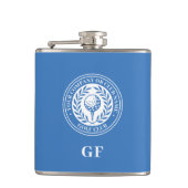 Golf fles aangepaste naam gemonogrammeerd Blauw Heupfles (Voorkant)