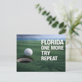 Golf Florida gethematiseerd met bal op green Briefkaart (Staand voorkant)